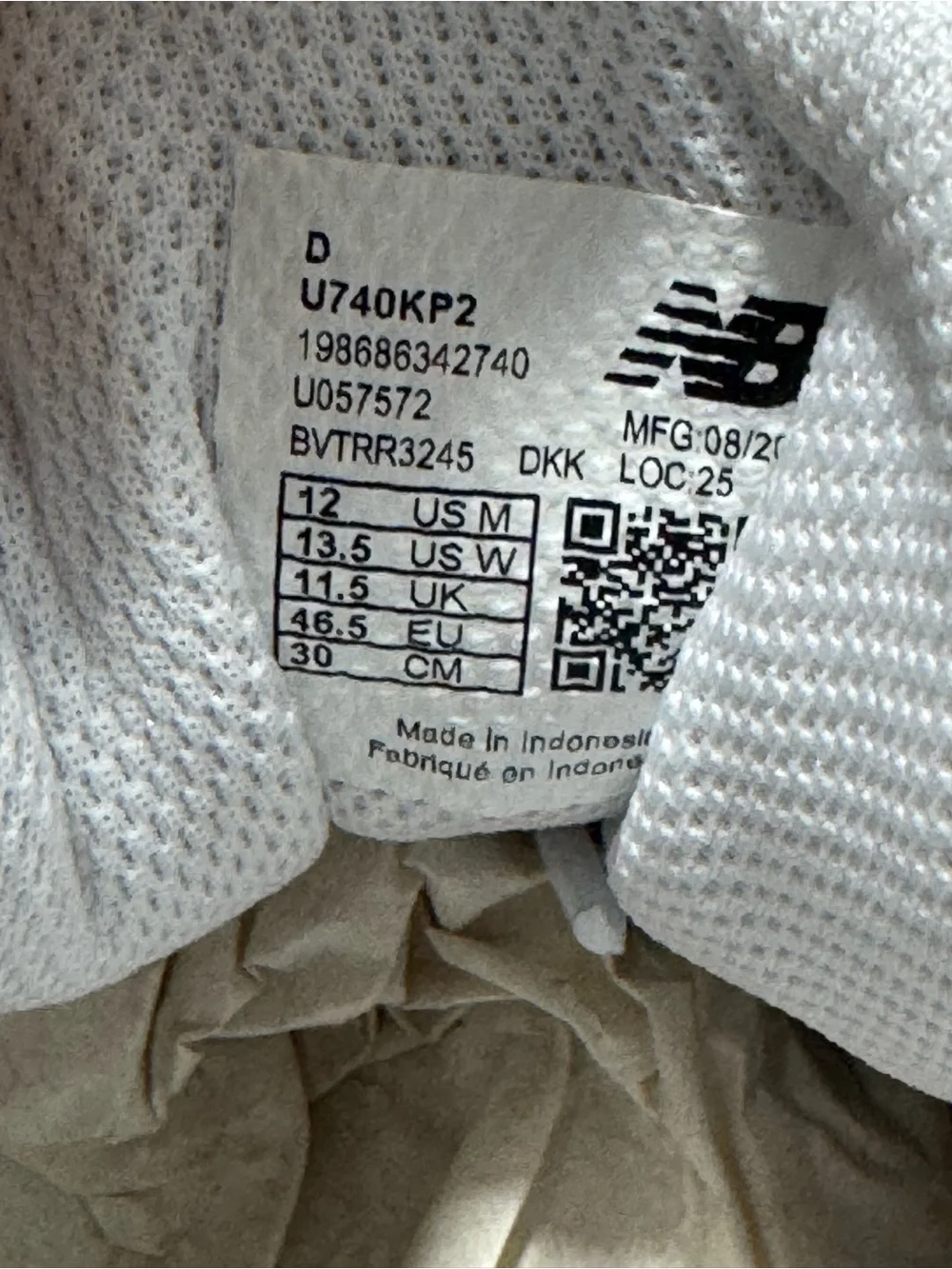New Balance 740v2 Bisque Angora Size 12  U740KP2